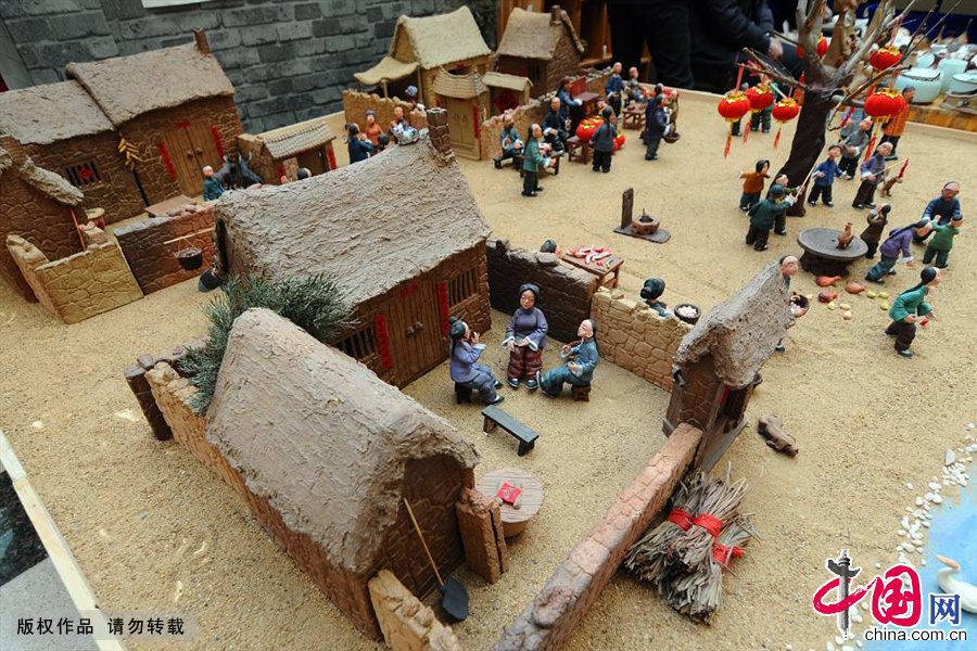 泥塑重现胶东渔村 清末过年场景[组图]