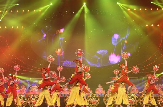 浙江省第七届农民运动会开幕式晚会现场