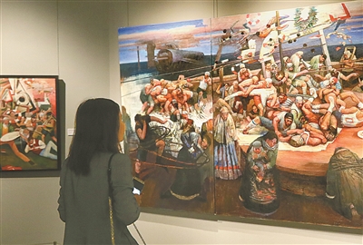 美籍华人艺术家胡溧艺术陈列厅揭幕 120件作品将轮流展出