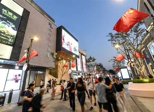 杭州湖滨步行街升级