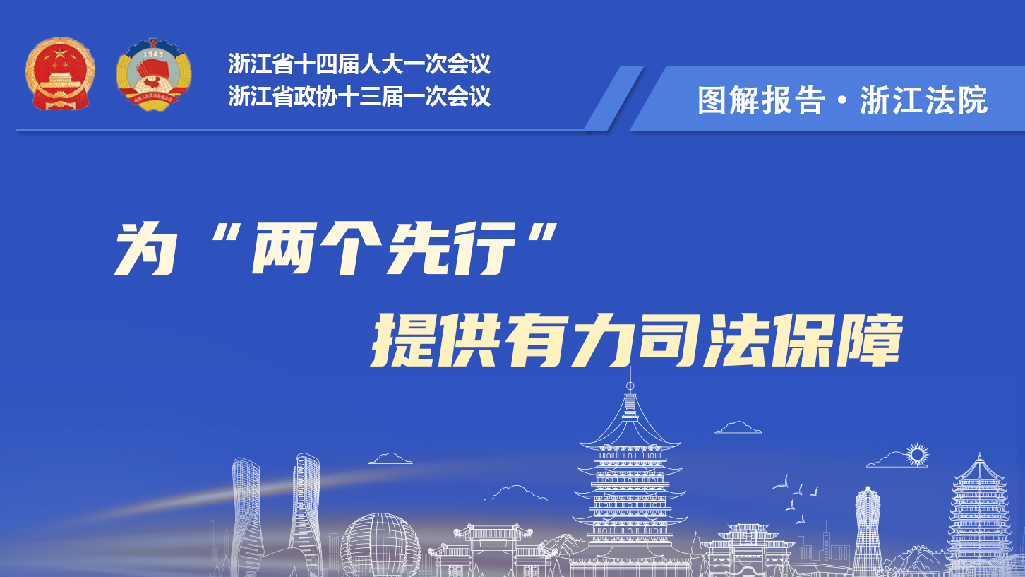 图解报告丨浙江法院为“两个先行”提供有力司法保障